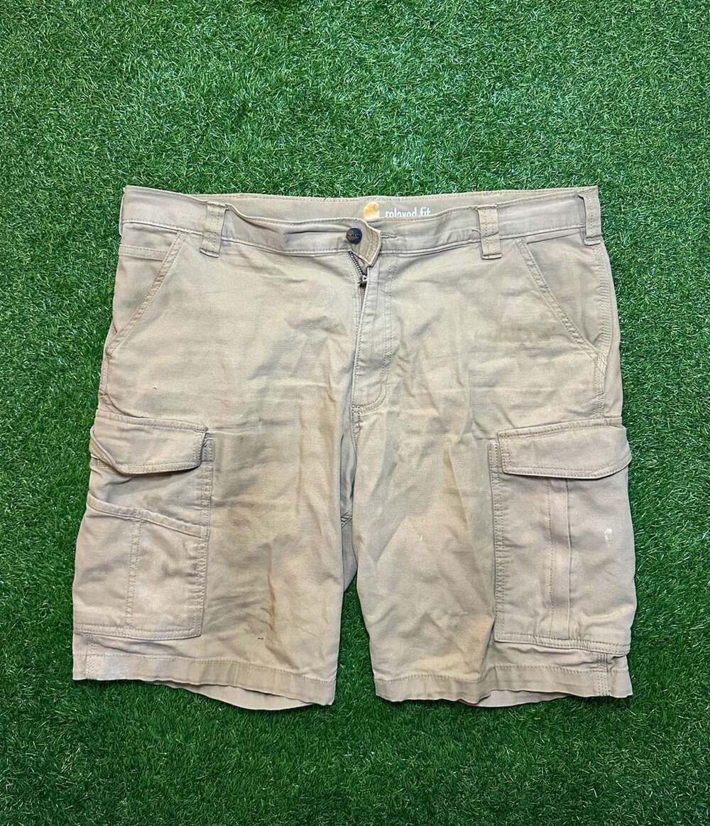Carhartt Relaxed Fit Cargo Shorts Size 38 Tan